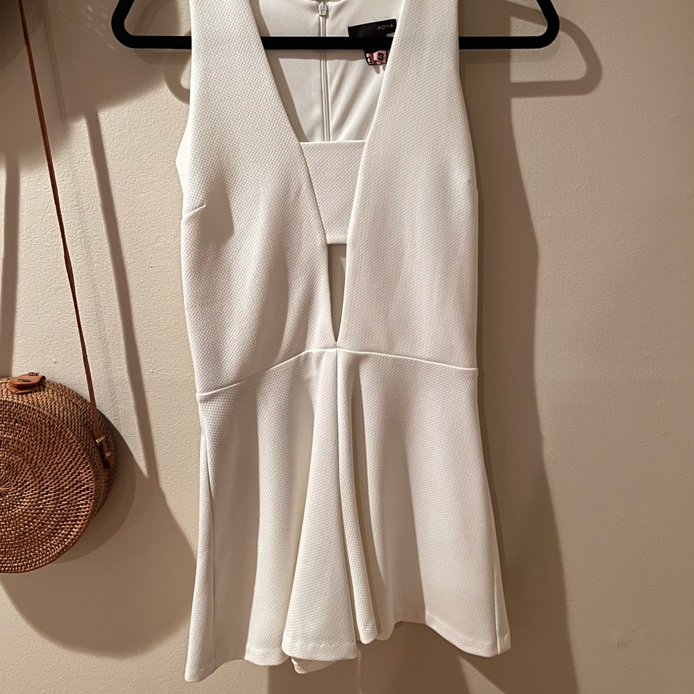 White aqua romper size small